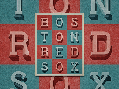Boston Red Sox .... lettering poster type typo typography