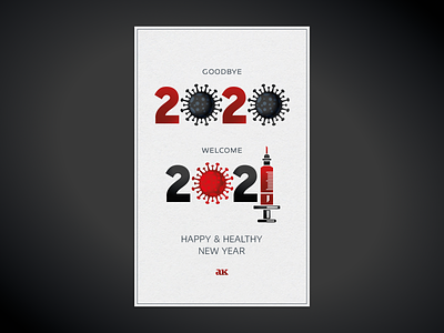 HEALTHY NEW YEAR ... 2021 corona covid happy healthy illustration new year sars typo typography vector graphic
