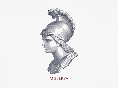 Minerva ... lineart linework minerva vector illustration vectorart