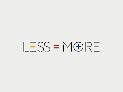 Less Is More ... aphorism bauhaus design mies van der rohe minimalist quote typo typography vector graphic
