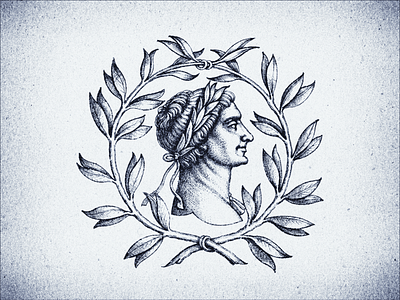 Emperor Trajanus ... head illustration lineart vector graphic vector illustration