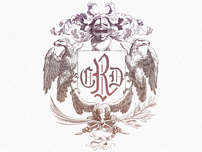 CRD Cret ... crest heraldic illustration logo monogram typography vector vector graphic