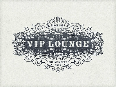 »VIP Lounge« ... lettering ornament type typo typography