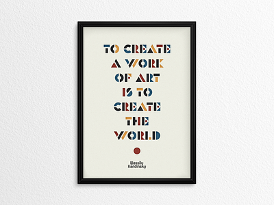 Kandinsky Quote Poster ... bauhaus design kandinsky lettering logo poster quote typo typography vector graphic