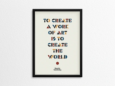 Kandinsky Quote Poster ... bauhaus design kandinsky lettering logo poster quote typo typography vector graphic