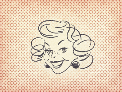 Lady Illustration ... download freebie illustration lady retro vector graphic vintage