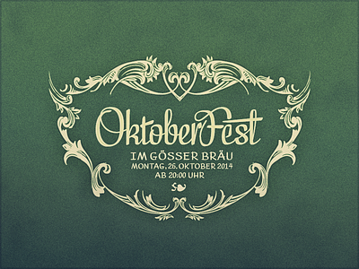 »Oktoberfest« Invitation ... label lettering ornament type typo typography