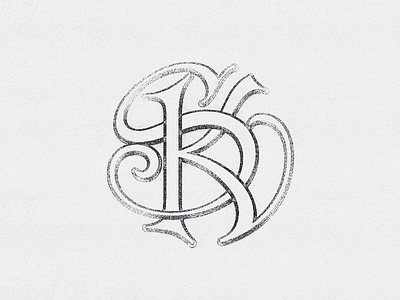 »SK« Monogram Interlaced ... hand lettering lettering monogram typography