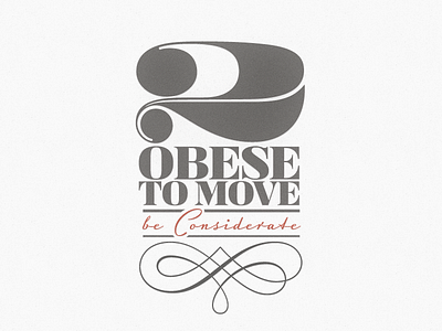 Too Obese ... lettering poster type typo typography