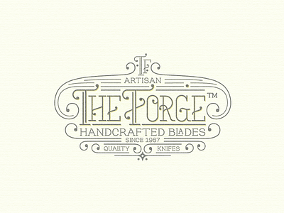 The Forge ... fancy lettering logo sign type typo typography vector graphic