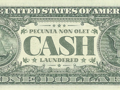 Laundered Cash ... dollar grungy lettering money textured typo type typo typography weathered