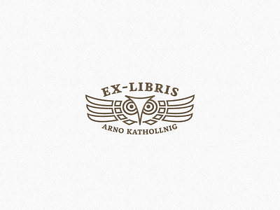 Ex Libris ... ex libris lettering owl type typo typography vector graphic