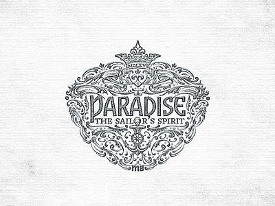 »SV Paradise« Emblem ... crest emblem grungy lettering logo logotype ornament retro type typo typography vintage