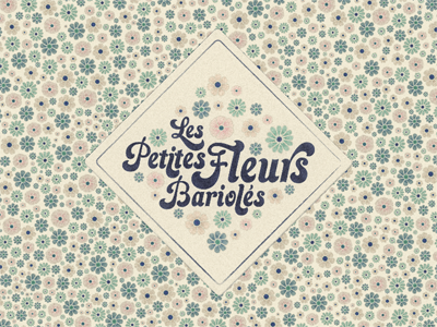 Les Petites Fleurs Bariolees fancy lettering lettering retro type typeface typo typography vintage