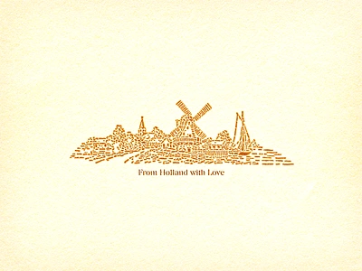 From Holland With Love II ... dutch holland illustration netherlands orange stencil type typography vector graphic