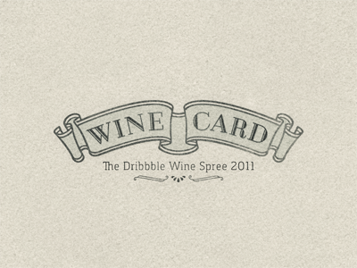 Dribbble Wine Card