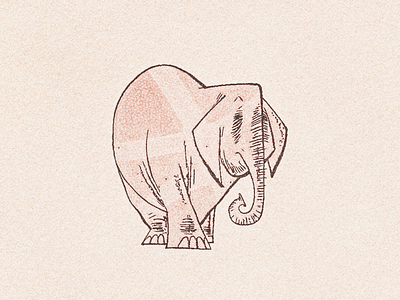 Dribbblephant ... dribbble elephant illustration vector graphic