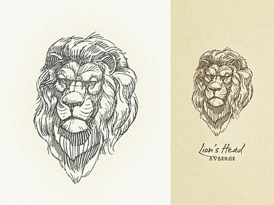 Lion’s Head II ... head illustration lion logo vector graphic