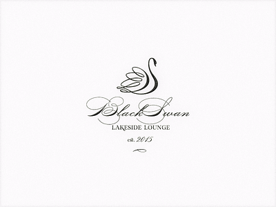 Black Swan ... calligraphy lettering logo swan type typo typography vector graphic