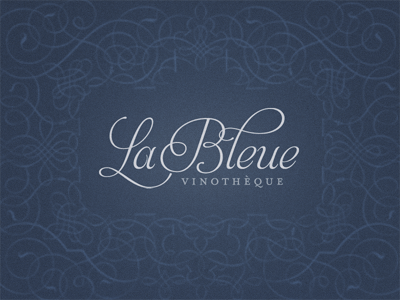 La Bleue | Logo ... calligraphy fancy lettering lettering logo type typeface typo typography vinotheque wine