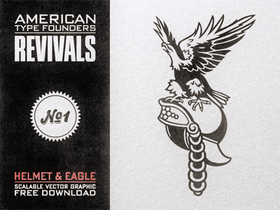 ATF Helmet And Eagle ... american type founders atf lettering type typeface typo typography vector graphic