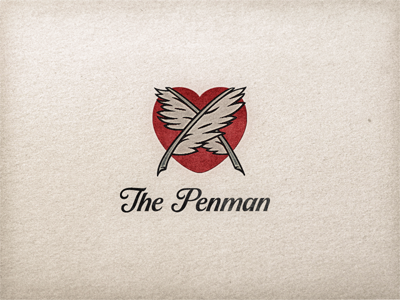 The Penman ... heart lettering penman quill type typeface typo typography vector