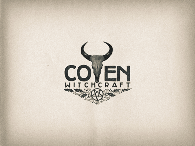 Coven ... emblem lettering logo mystic symbols type typo typography