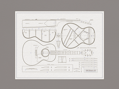 Gibson ... design info graphic retro typography vector graphic