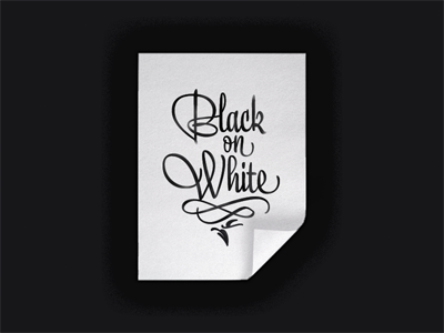 Black On White ... fancy lettering lettering type typeface typo typography