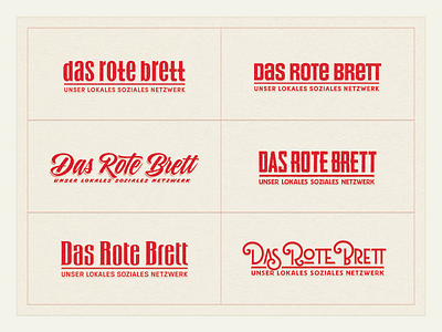 Das Rote Brett .. lettering logo type typo