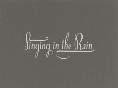 Singing In The Rain ...