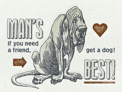 Man’s Best ... dog illustration lettering type typo vector graphic