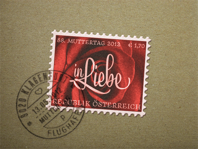 Mother’s Day Postage Stamp ... fancy lettering lettering love mothers day postage stamp rose type typeface typo typography