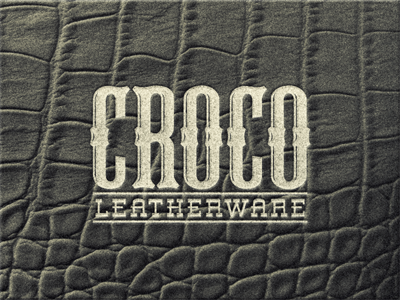 Croco Leatherware ... leather lettering logo retro type typeface typo typography vintage wood type