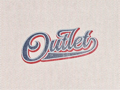 Outlet ... lettering logo retro type type treatment typeface typo typography vintage