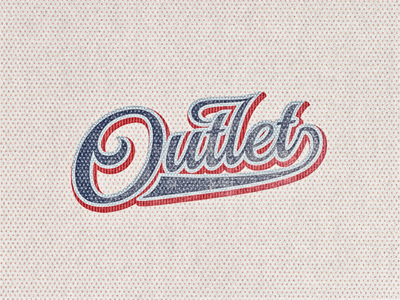 Outlet ... typography lettering type typo typeface retro logo vintage type treatment