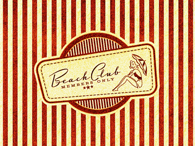 Beach Club № II ... badge grungy lettering logo retro type typeface typo typography vintage