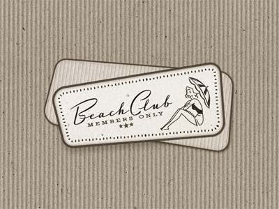 Beach Club № III ... badge grungy lettering logo retro type typeface typo typography vintage