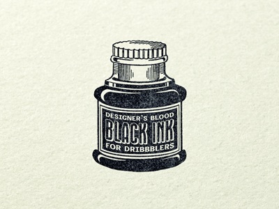 Black Ink ... grungy ink lettering retro type type treatment typeface typo typography vintage wood type