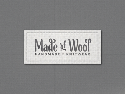 Made Of Wool ... label lettering logo subtle texture type typeface typo typography