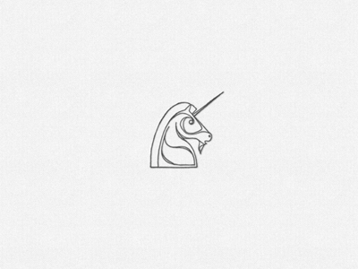 The Unicorn ... icon mark symbol typography unicorn