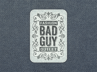 Bad Guy ... grungy label lettering logotype retro typo typography wood type wordmark