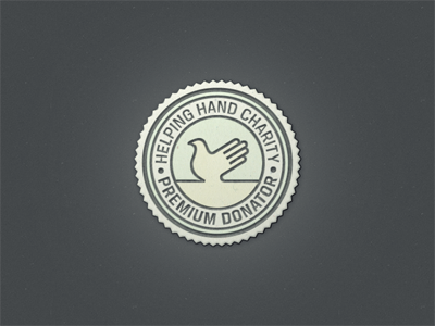 Helping Hand Charity ... badge lettering type typeface typo typography