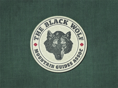 The Black Wolf ... badge label lettering type typeface typo typography vector graphic wolf