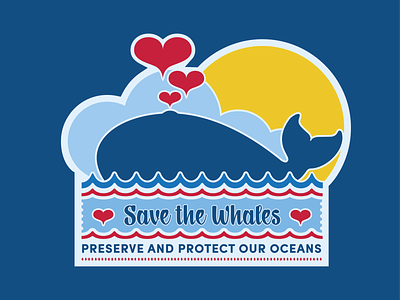 Save The Whales ... environment illustration lettering oceans typo typography vector illustration vectorart vectorgraphic whales