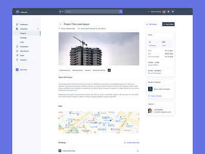 Dashboard user interface design for real estate dealer adobexd dashboard design minimal mobile modern purple real estate ui web app white