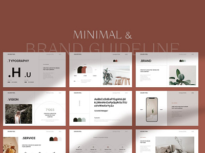 Minimal Brand Guideline Template #4 app branding design graphic design illustration logo typography ui ux vector
