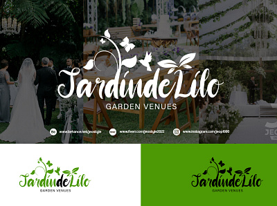 Jardin De Lilo design logo