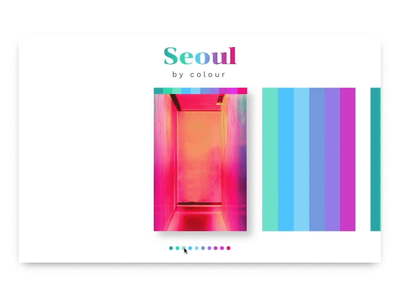 Seoul by colour - Image gallery prototype colour css imagery interaction interaction design invision invision studio invisionapp invisionstudio micro interaction micro interactions prototype rainbow seoul ui ui ux ui ux design ui animation ux design