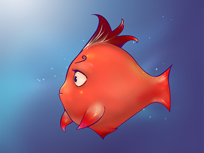 A little fish fish illustrations painting visuals of the game